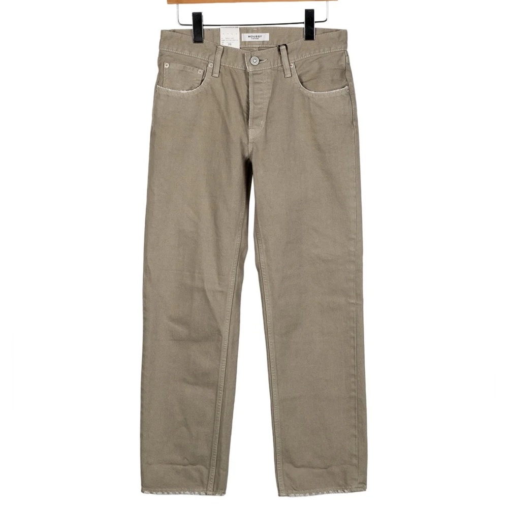 Moussy Mid-Rise Straight-Leg Jeans tan cowhide color size 27 - worn once!